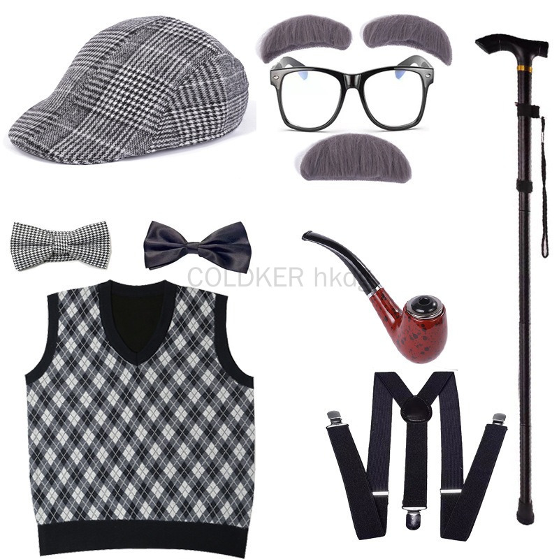 Halloween Festival Old Man Cos - Men'S Accessories In The 1920S 评论和价格