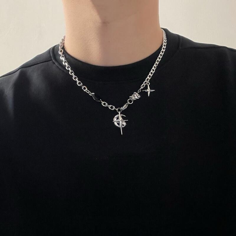 2023 Korean Fashion Goth Punk  - Men Accessories Neck Chain 评论和价格